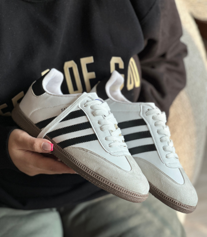 کتانی دخترانه مدل سامبا سفید